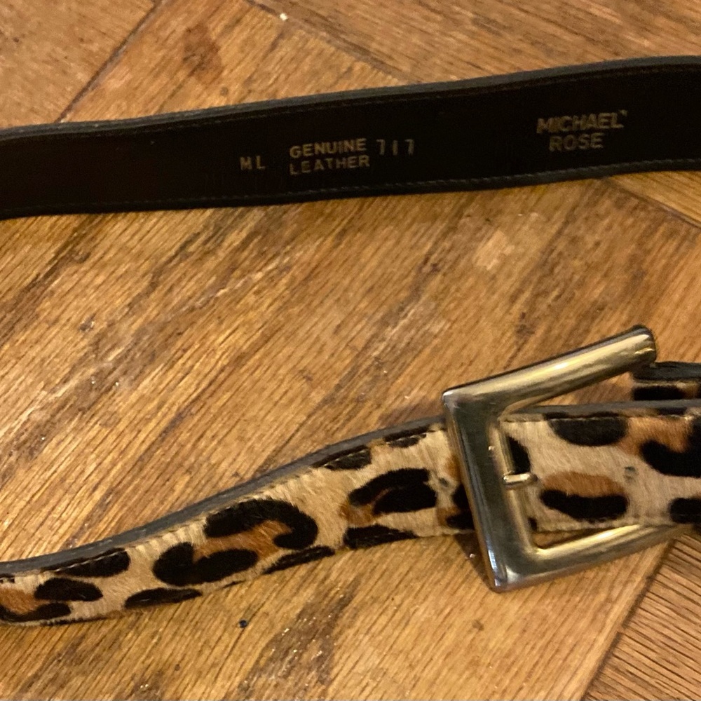 Michael Rose Black Leather Belt